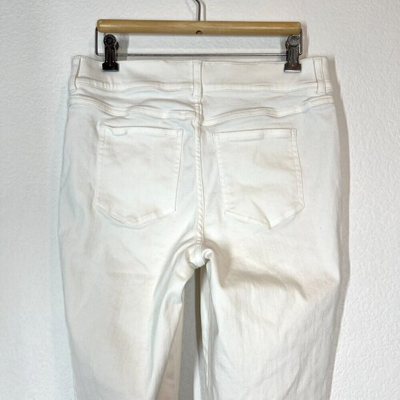 Spanx White Jeans Denim Pants Pull On Large - Picture 7 of 12